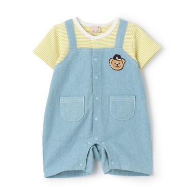 サロペ風半袖カバーオール