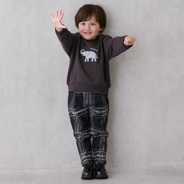 チェックストレッチパンツ