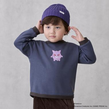 【モンポケ】接結アップリケ長袖T