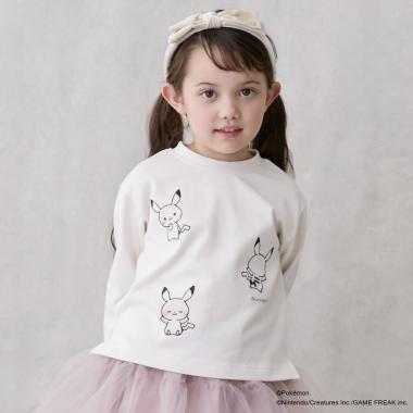 【モンポケ】刺しゅう長袖T