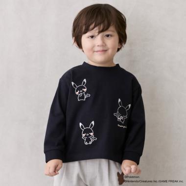 【モンポケ】刺しゅう長袖T