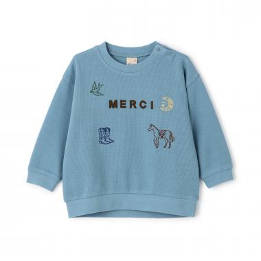 ロゴモチーフ接結長袖Tシャツ