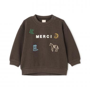 ロゴモチーフ接結長袖Tシャツ