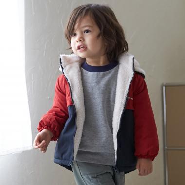 【洗える】リバーシブル切替ブルゾン