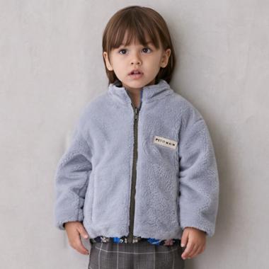 【撥水加工】柄×ボアブルゾン