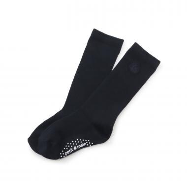 ワンポイント刺しゅうハイソックス