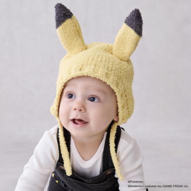 【モンポケ】耳付きニット帽