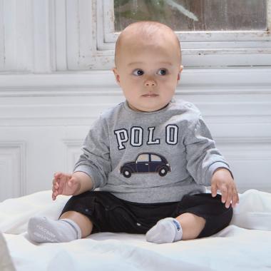 【POLO BCS】アップリケ長袖カバーオール