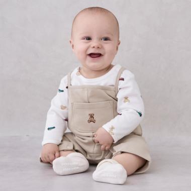 【POLO BCS】モチーフ長袖サロペット