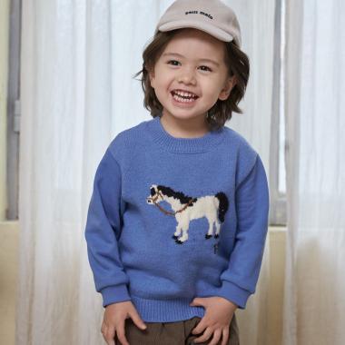 ニット柄ドッキングトレーナー