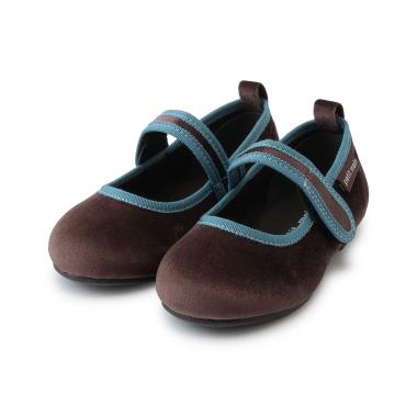 ワンストラップベロアシューズ