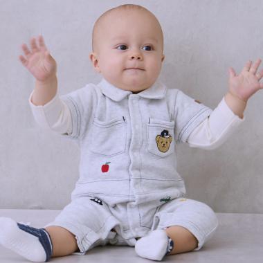 総刺しゅう衿つきカバーオール