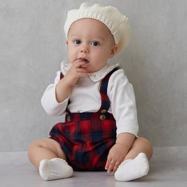 衿刺しゅうサロペットセット