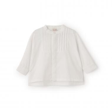 【セミフォーマル】ノーカラーシャツ