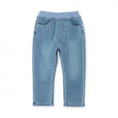 カットデニムロングパンツ