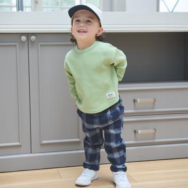 のびのびストレッチチェックパンツ