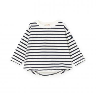 【食品防汚】ボーダー長袖Tシャツ