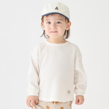 【プティプラ】ワッフル長袖T