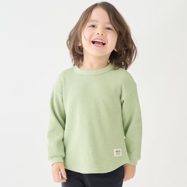 【プティプラ】ワッフル長袖T