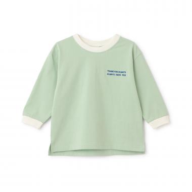 【食品防汚】配色ゆるっと長袖Tシャツ