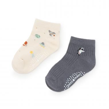 宇宙柄ショートソックス2P