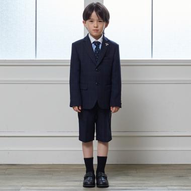 【フォーマル】チェックJK+ハーフパンツセット