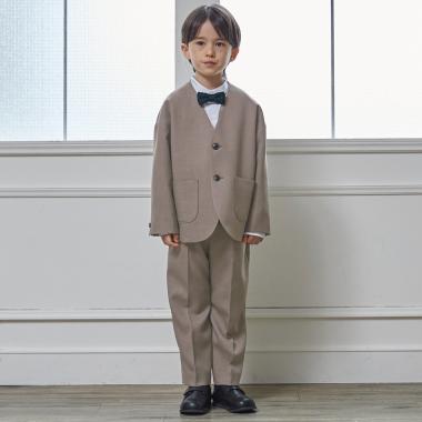 【セミフォーマル】ノーカラーJK+ロングパンツセット