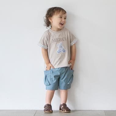 のびのびツイルポケットショートパンツ