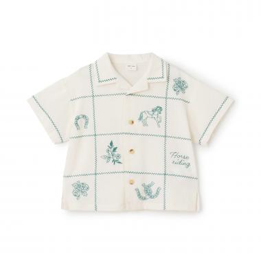 【リンク】インド綿刺しゅうシャツ