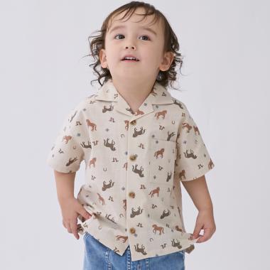 【リンク】アソート柄開衿半袖シャツ