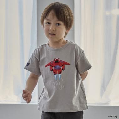 【Disney】【接触冷感】ベイマックス / アップリケTシャツ