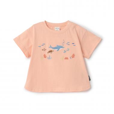 【接触冷感】海の生き物刺しゅうTシャツ