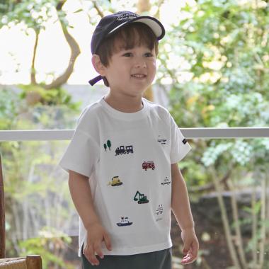 【接触冷感】働く車刺しゅう半袖Tシャツ