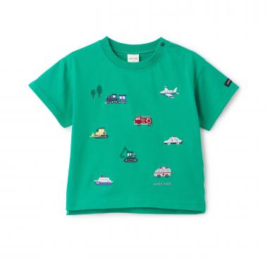 【接触冷感】働く車刺しゅう半袖Tシャツ