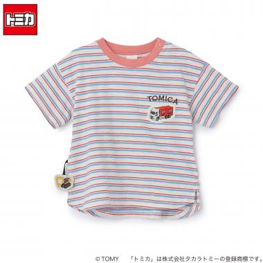 【TOMICA/接触冷感】マルチボーダー半袖Tシャツ