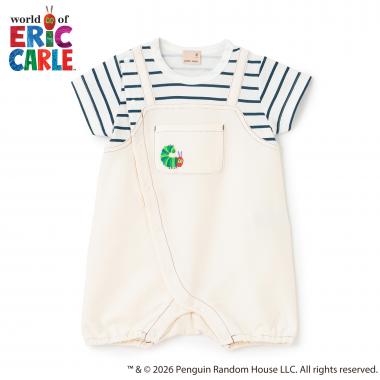 【はらぺこあおむし】サロペ風カバーオール