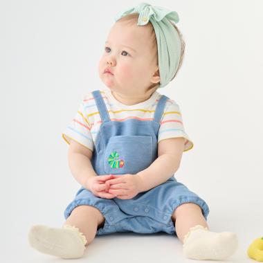 【はらぺこあおむし】サロペ風カバーオール