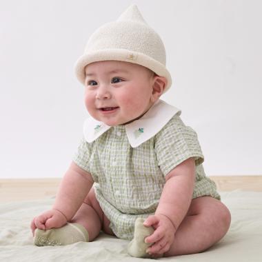 フルーツ衿ロンパース