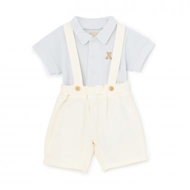 ポロシャツ＋サスつきパンツセット