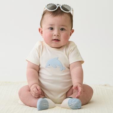 【オーガニック】海の生き物ロンパース