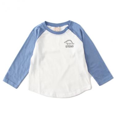 恐竜刺しゅうラグランTシャツ