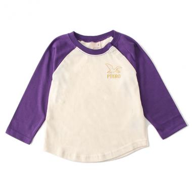 恐竜刺しゅうラグランTシャツ