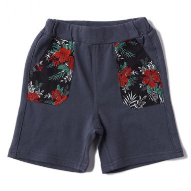 ポケットアロハ柄裏毛ハーフパンツ