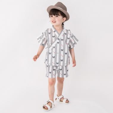 ブルストライプ甚平