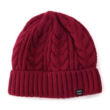 ケーブルアクリルニット帽