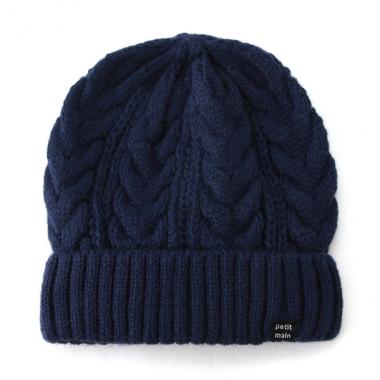 ケーブルアクリルニット帽
