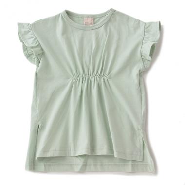 ウエストギャザーロングTシャツ