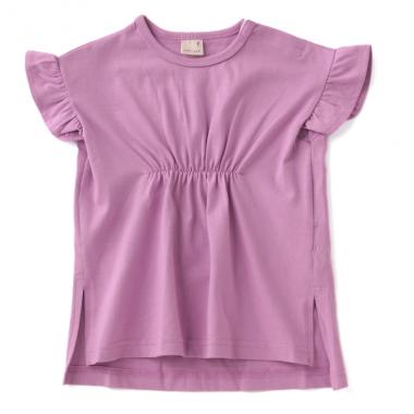 ウエストギャザーロングTシャツ