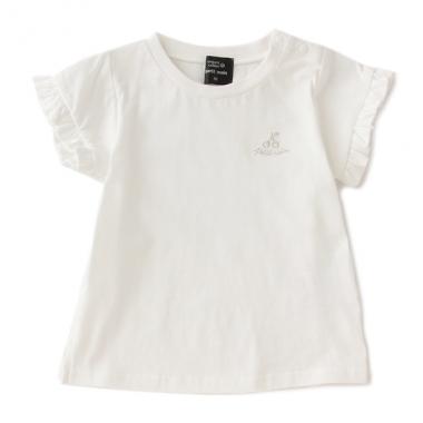 オーガニックコットン ワンポイント刺しゅうフレアTシャツ