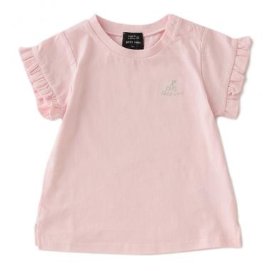 オーガニックコットン ワンポイント刺しゅうフレアTシャツ